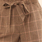 A Pair Of Wide Woven Plaid Shorts