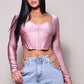 Long Sleeve Corset Top