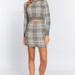 Check Jacquard Sweater Mini Skirt