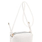Braid Texture Zipper Crossbody Bag