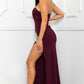 Beaded Embroidered Near Slit Detail Maxi Ddress
