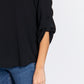 3/4 Roll Up Slv Woven Blouse