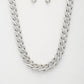Rectangle Link Metal Necklace