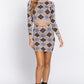 Argyle Jacquard Sweater Mini Skirt