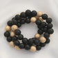 Metal Wood Bead Bracelet