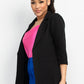 Open Front Notch Solid Jacket