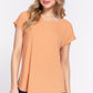 Short Dolman Slv Rib Knit Top