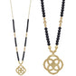 Flower Geometric Pendant Wood Bead Necklace