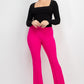 Side Ruched Square Neck Top