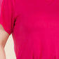 Plus Size Tie Front Drawstring Short Sleeve Crop Top