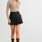 Taupe Ribbed Cut-out Detail Long Sleeve Bodysuit