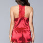 Relaxed Fit, Lightweight, Top And Shorts Are Satin With Touches Of Lace