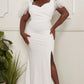 Mesh Tulle Shoudler Plus Size Maxi Dress