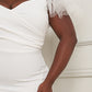 Mesh Tulle Shoudler Plus Size Maxi Dress