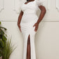 Mesh Tulle Shoudler Plus Size Maxi Dress