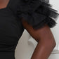 Mesh Tulle Shoudler Plus Size Maxi Dress