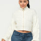 Michelin Sweater Top W/ Front Zipper