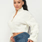 Michelin Sweater Top W/ Front Zipper