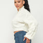 Michelin Sweater Top W/ Front Zipper