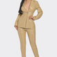 Pu Leather Zipper Pant Set