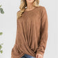 Super Cute Textured Front Tie Top