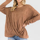 Super Cute Textured Front Tie Top