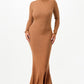 Soft Faux Wool Long Dress