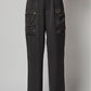 Satin Cargo Pocket Wide Leg Pants