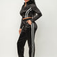 Front Zip Up Stripes Detail Jacket And Pants Set
