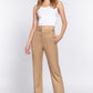 Straight Fit Twill Long Pants
