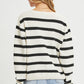 Striped Cardigan With Heart Patch