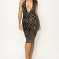 Sexy Deep V Neck Sleeveless Short Dress