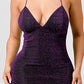 Metallic Glitter Sweetheart Dress