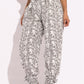 Snake Skin Printed Paper Bag Style Cargo Pants