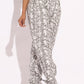 Snake Skin Printed Paper Bag Style Cargo Pants