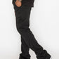 Solid Flare Stacked Track Pants