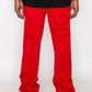 Solid Flare Stacked Track Pants