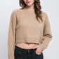 Wool Blend Cropped Sweater Top