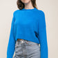 Wool Blend Cropped Sweater Top