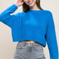 Wool Blend Cropped Sweater Top