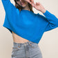 Wool Blend Cropped Sweater Top