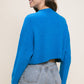 Wool Blend Cropped Sweater Top