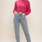 Wool Blend Cropped Sweater Top