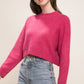 Wool Blend Cropped Sweater Top