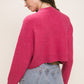 Wool Blend Cropped Sweater Top