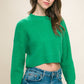 Wool Blend Cropped Sweater Top