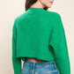 Wool Blend Cropped Sweater Top