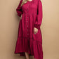 Plaid Button Down Hi - Low Hem Maxi Dress