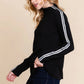 Long Sleeve Solid Mock Neck Casual Top
