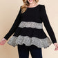 Solid Tiered Fashion Top